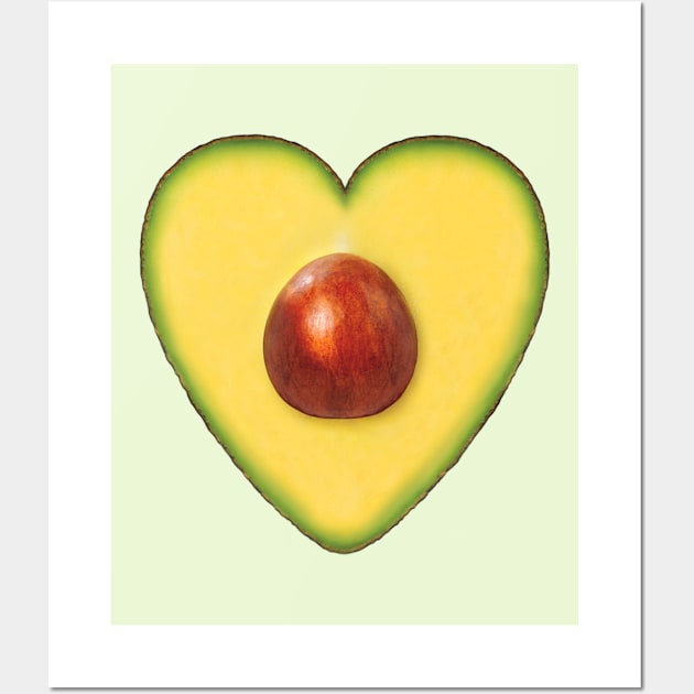 Avocado Heart Wall Art by Vintage Dream